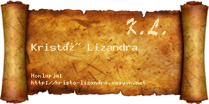 Kristó Lizandra névjegykártya